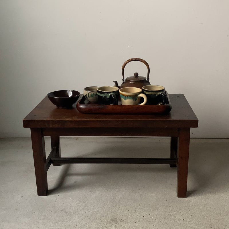 古家具】昭和初期頃に作られたとても小さな座卓飾り台花台ロー