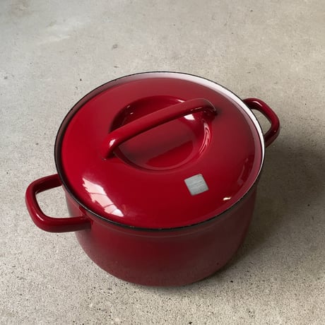 EVER WARE エバーウェア  1970～1980年代製 ヴィンテージ ホーロー両手鍋 18cm＆24cm  琺瑯 調理器具 ダークレッド