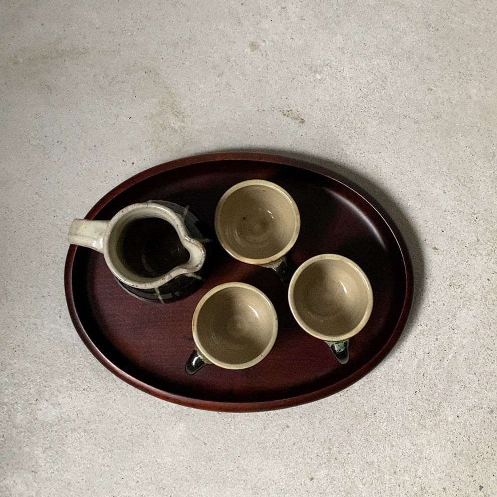 アンティーク　リッチモンド　サンドウィッチトレイ　3枚 OHNO 大野木工 サンドイッチトレイ3号 幅34cm オーバル型 トレー 楕円