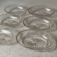 アンティーク オーバル ガラス器  1点　明治〜大正期 プレスガラス 気泡 歪なゆらゆら硝子 深め楕円デザート器 幅約15cm 完品  ※1点の価格表記、4点ございます。