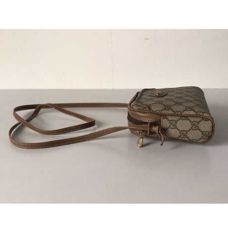 GUCCI グッチ  オールドグッチ  GGプラス コーティングキャンバス ポシェット ミニショルダー バッグ ブラウン  ヴィンテージ  中古美品