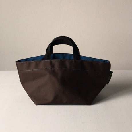 Herve Chapelier  エルベシャプリエ  901N (ナイロン 舟型トートS)  ミニトート バッグ 鞄　モカ／オーシャン   made in france  中古美品