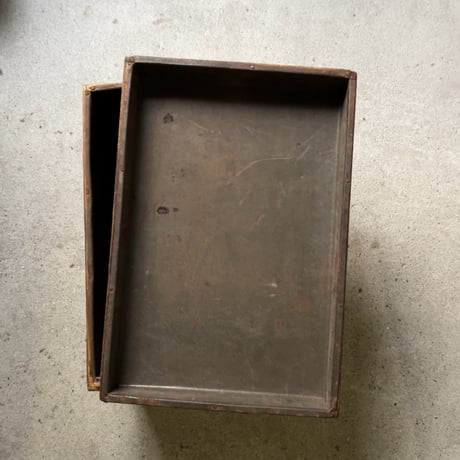 小さい古茶箱 極小茶箱  幅32cm 宇治城山  山政 茶葉の保存箱 内装ブリキ張り 戦前期 ジャパンヴィンテージボックス 美品
