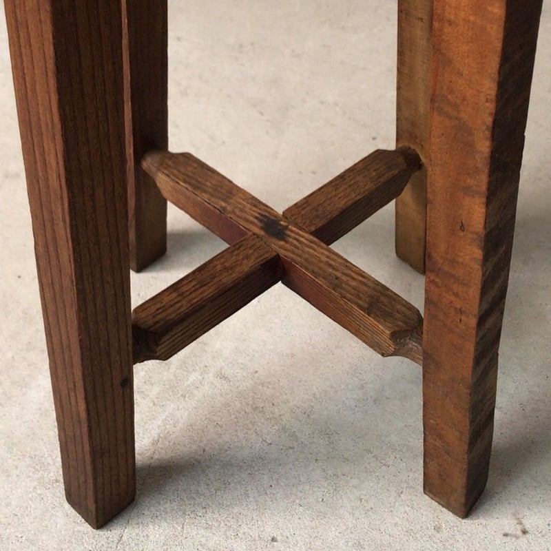 アンティーク 丸椅子 スツール 木製 アンティーク 丸椅子 木製スツール 完品 | GobaTools