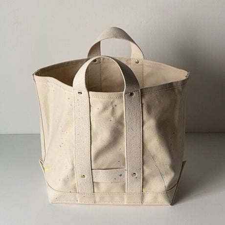 MASTER&Co. (マスターアンドコー) コットントートバッグ  レディラックルカ別注 レイルマンバッグ (別注ペイントトートバッグ) ホワイト/ペンキ 未使用品