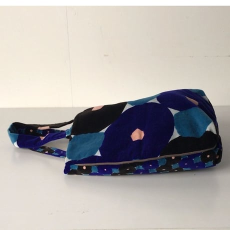 mina perhonen ミナペルホネン  フォレストリング    ベルベット  ブルー系／ピンク   ビームス別注 トートバッグ  中古美品