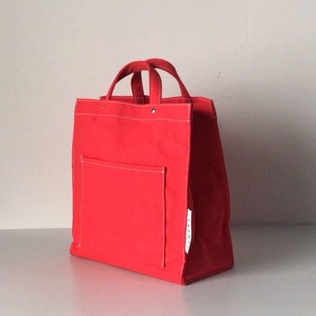 MAISON CANVVAS   メゾン キャンバス   GERMANY CANVAS POKET TOTE  ジャーマニーキャンバスポケットトートS  赤  中古美品