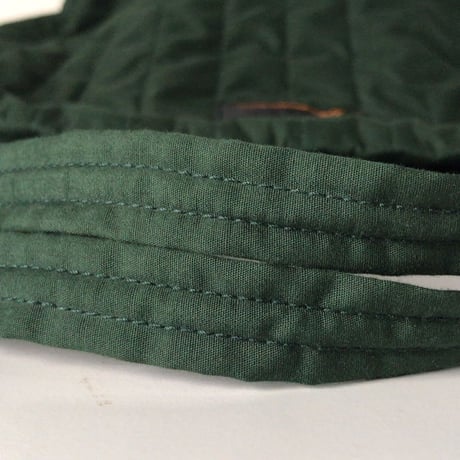 NAPRON ナプロン  QUILTING PATIENTS BAG キルティングペーシェンツバッグ  グリーン   新品同様  中古極美品. 日本製