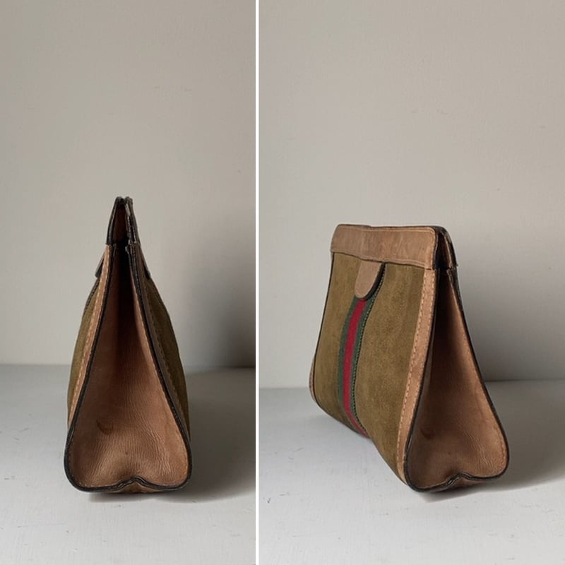 GUCCI オールドグッチ ポーチ シェリーライン スエード GUCCI オールドグッチ ポーチ シェリーライン スエード