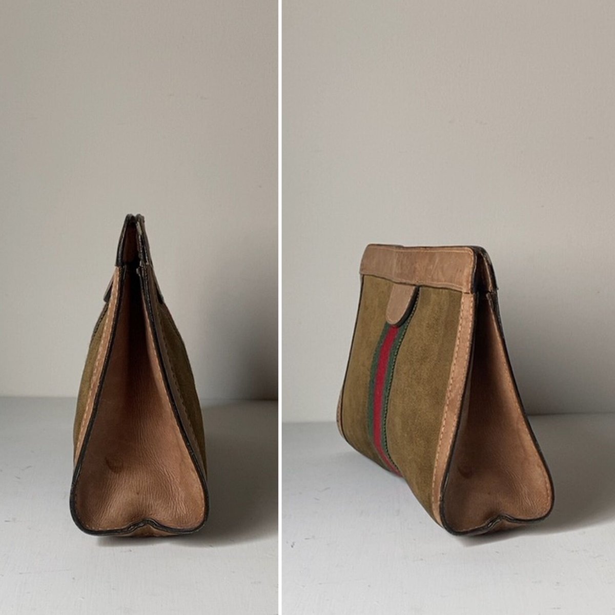 GUCCI オールドグッチ ポーチ シェリーライン スエード GUCCI オールドグッチ ポーチ シェリーライン スエード