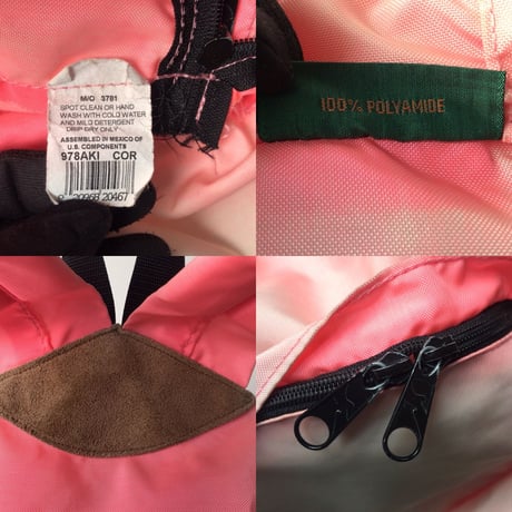 Herve Chapelier エルベシャプリエ　daypack デイパック978AKI (978N) コーラルピンク　バックパック リュックサック  ヴィンテージ エルベ  90s  中古品