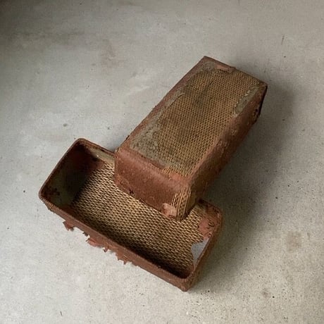 小さく細長い柳行李 一閑張り 36cm 昭和期 弁当行李 台帳行李 道具箱 小物入れ 小さい柳行李
