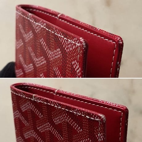 GOYARD ゴヤール  手帳カバー ルージュ 赤 ボルドー CAMBONPMLTY02   15 ×9.5cm 中古美品