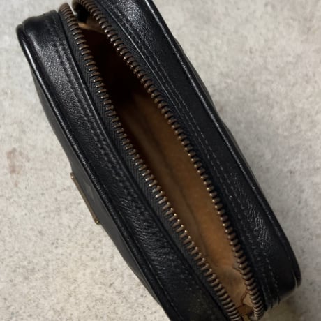 MCM オールドエムシーエム ヴィセトス柄 モノグラム ブラック ミニポーチ ナイロン/レザー コンビ  化粧ポーチ 小物入れ カメラケース  中古美品