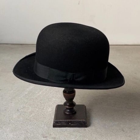 THE Hawk Hats  best under the sun  ヴィンテージ ボーラーハット size 6 3/4 実寸54cm ブラック ダービーハット 古い山高帽  ザ ホークハッツ