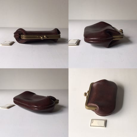N25  エヌニジュウゴ   レザー  ガマ口  ウォレット  お財布　サイズ(中)   ダークブラウン　中古美品