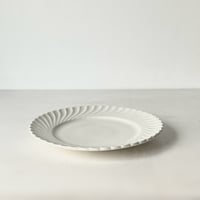 B　Luneville リュネヴィル  波リム 単色 ホワイト フランスアンティーク 1920年代-1950年代頃　キズなし完品範疇(貫入あり))