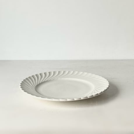 B　Luneville リュネヴィル  波リム 単色 ホワイト フランスアンティーク 1920年代-1950年代頃　キズなし完品範疇(貫入あり))
