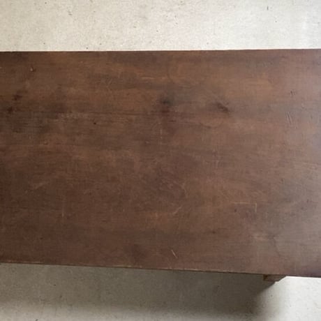 古い継ぎテーブル 幅約85cm 濃茶トロトロの文机 分厚くゴツい無垢材  ヴィンテージローテーブル 雰囲気良好 美品