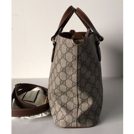 GUCCI グッチ  GGスプリーム  コーティングキャンバス  2way ハンドバッグ  2018年製品    ミニトート  473887  中古極美品【ゴバツールズ】