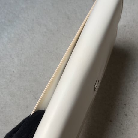 Courreges クレージュ  80sオールドクレージュ フラップ型クラッチバッグ クロコ型押し合皮 銀ロゴ 中古良品
