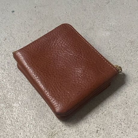 CINQ DESIGN サンクデザイン　小さめの財布 キャメル ブラウン 小銭入れ レザー 革財布 革 牛革 イタリアンレザー コンパクトウォレット 中古美品