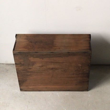 古い木箱　アンティークツールボックス  檜無垢材  48cm  美品