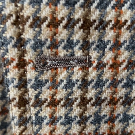 PYTHON カシミアジャケット  千鳥格子 パッチポケット シングル ヴィンテージ JKT   made in Scotland