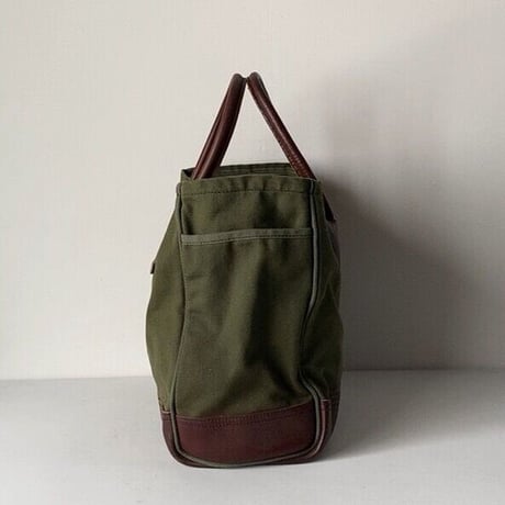 Duluthpack ダルースパック スポーツマントート モスグリーン×ダークブラウン レザーキャンバス トートバッグ 中古美品 made in usa