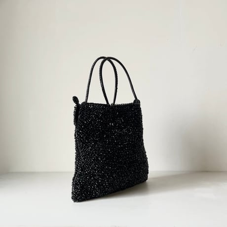 ANTEPRIMA アンテプリマ「クロミ」のワイヤーバッグ  スクエア ラージ  エナメルブラック 保存袋 インボイスあり  中古極美品(未使用品レベル)