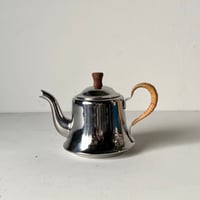 YUKIWA ユキワ  ナポレオンケトル　0.6L ステンレス ミニポット 薬缶 急須 茶器 藤巻 木製無垢摘み 美品範疇