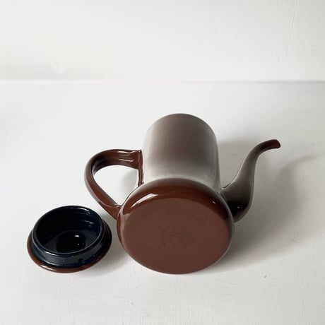 FUJII 株式会社フジイ 藤井商店 月兎印 ホーロー スリムポット 1.2L ブラウン 琺瑯ドリップポット ツキウサギ スリムポット USED
