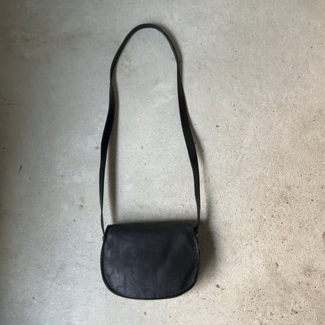 Dior オールドディオール クリスチャンディオール  レザーのショルダーバッグ ブラック ヴィンテージディオール 中古良品