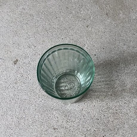 アンカーグラス  CAN アンカー3号 高さ約12cm  島田製作所  昭和初期  アンティークグラス コップ  タンブラー 淡いグリーン 鉛ガラス  完品