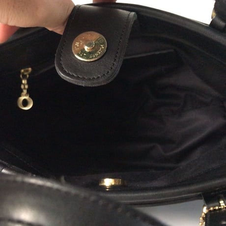 COACH  コーチ  グローブレザー  ミニ トートバック 6007   オールドコーチ  ヴィンテージ  本革 ブラック／ゴールド  美品