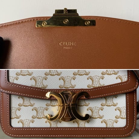 CELINE セリーヌ  ティーントリオンフ  188882BZ4.01.BC  コーティングキャンバス/カーフレザー 2022年製. 中古極美品(新品同様)