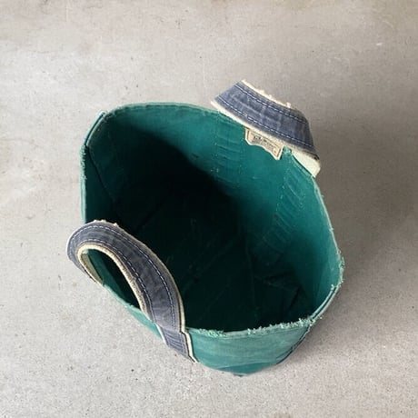 LLBean エルエルビーン 80s デラックストート Mサイズ グリーン×ネイビー ヴィンテージ ボート&トート ビーントート boat&tote made in usa