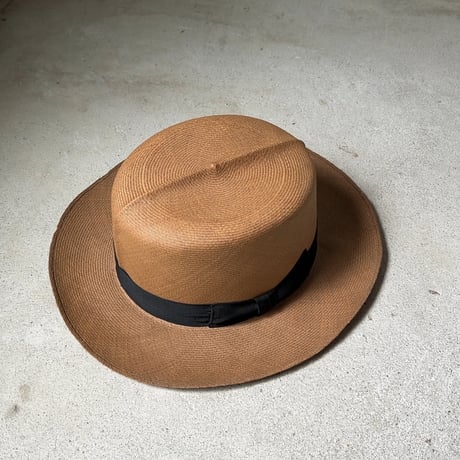 TOKIO HAT  SuperPanama  ヴィンテージ パナマハット ユニセックス 頭周約56.5cm ストローハット 麦わら帽子 編み帽子 カンカン帽