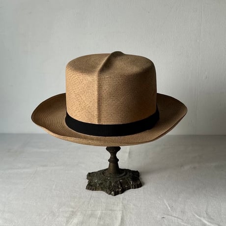 KLEINHANS Co.  ECUADORIAN PANAMA HAT  戦前阪急ハットボックス付き 1940s-50s ヴィンテージパナマハット 実寸頭周約57cm  良品