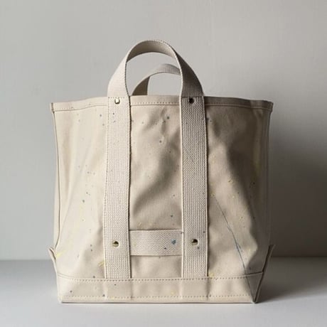 MASTER&Co. (マスターアンドコー) コットントートバッグ  レディラックルカ別注 レイルマンバッグ (別注ペイントトートバッグ) ホワイト/ペンキ 未使用品