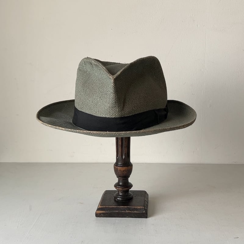 Genuine Panama HAT ヴィンテージ　パナマハット 7 57 Colombia panamahat ヴィンテージ パナマハット ユニセックス 頭周約