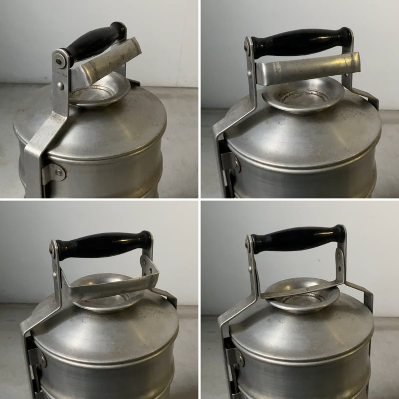 ヴィンテージ アルミ製 4段 容器 鍋 昭和期 入子 4セット 4段重箱