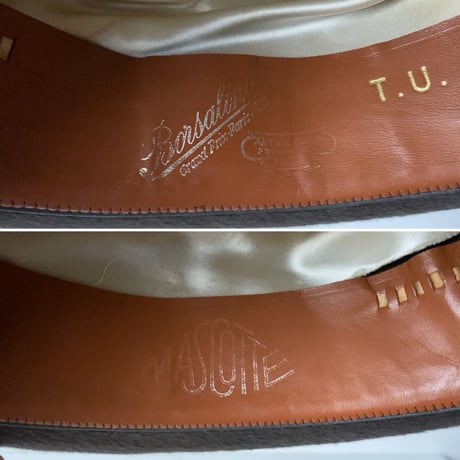 Borsalino ボルサリーノ  オールドボルサリーノ ヴィンテージハット 山高帽 中折れ帽 ソフト帽 ダークブラウン  ユニセックス実寸頭周約56.5cm ツバ短め グッドバランス