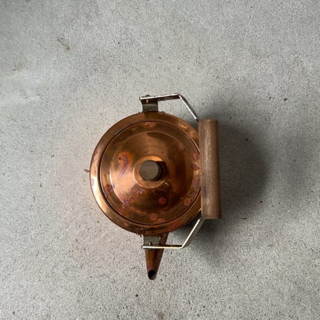 GLINTCOPPER グリントカッパー ヴィンテージ純銅ケトル 2.0L 木製無垢ハンドル+摘み  銅やかん  シミ有凹み無し 中古品