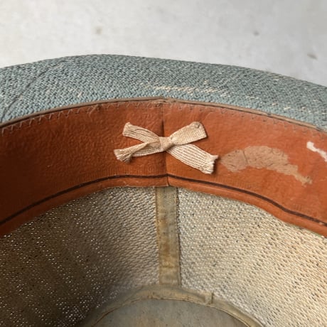 Colombia panamahat ヴィンテージ パナマハット ユニセックス 頭周約55.5cm 水色 ブルーグレー 編み帽子 中折れ帽 麦わら帽子