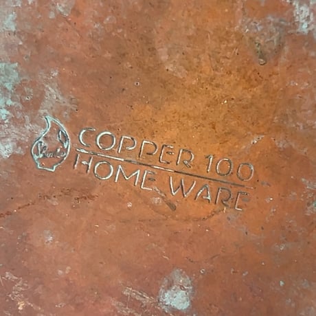 Old COPPER100 HOMEWARE 新光金属 コッパー100 ホームウェア 純銅片手鍋 木製ハンドル 木製摘み 銅鍋 ヴィンテージキッチンツール