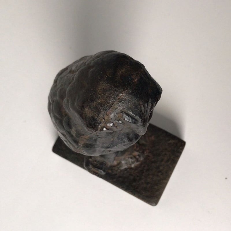 古いフクロウの像 鉄製 置物 アイアンオブジェ ヴィンテージ動物