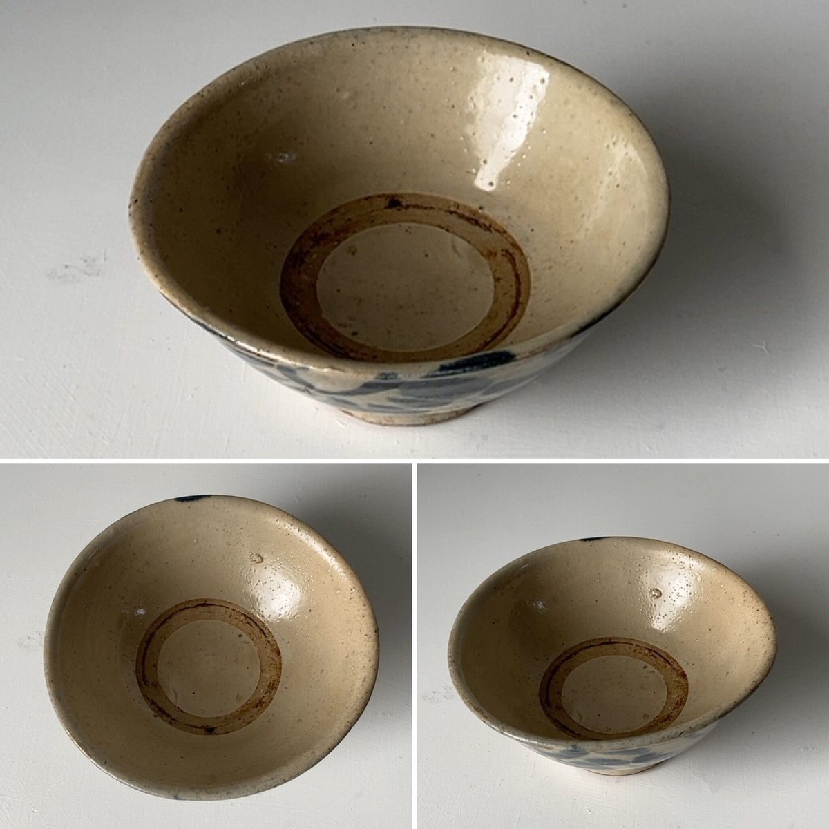 A 古琉球 やちむん 4.5寸マカイ 古作 登窯 花唐草 呉須色 沖縄 A 古琉球 やちむん 4.5寸マカイ 古作 登窯 花唐草 呉須色 沖縄
