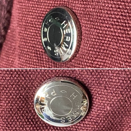 HERMES エルメス フールトゥ PM レザー/キャンバス ボルドー 赤茶 中古美品