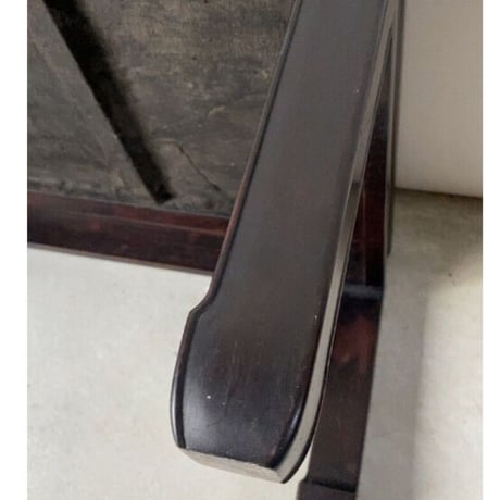 唐木紫檀材の小さな座卓  幅約79cm 直線のシンプルデザイン  アンティークローテーブル  古家具  極小古材御膳  良品